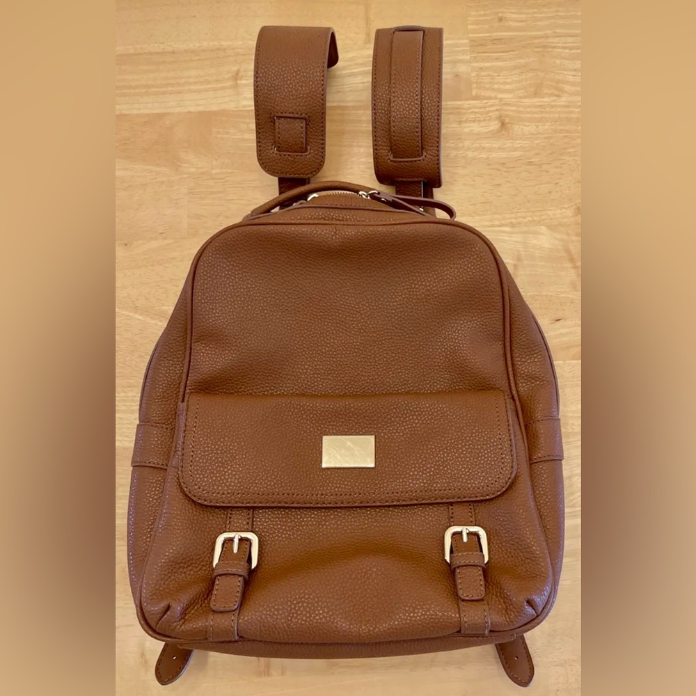 RENWICK Leather Backpack/Purse Chestnut